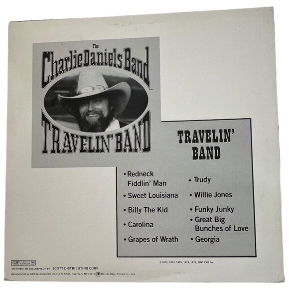 The Charlie Daniels Band Travelin' Band VInyl LP Record Album 1981 P16145 VTG - Picture 3 of 5